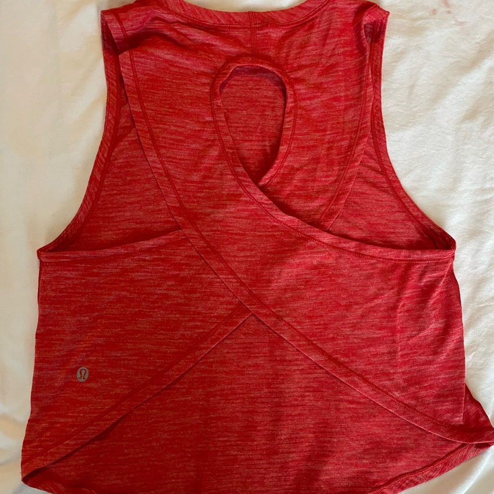 Lululemon like new popular Fast As Light Muscle Tank Red 4